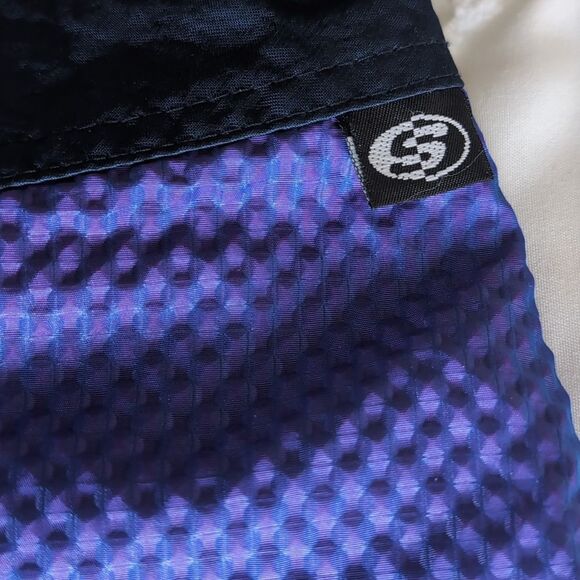 1990s Vintage Metallic Surf Style Short Shorts - Picture 4 of 15